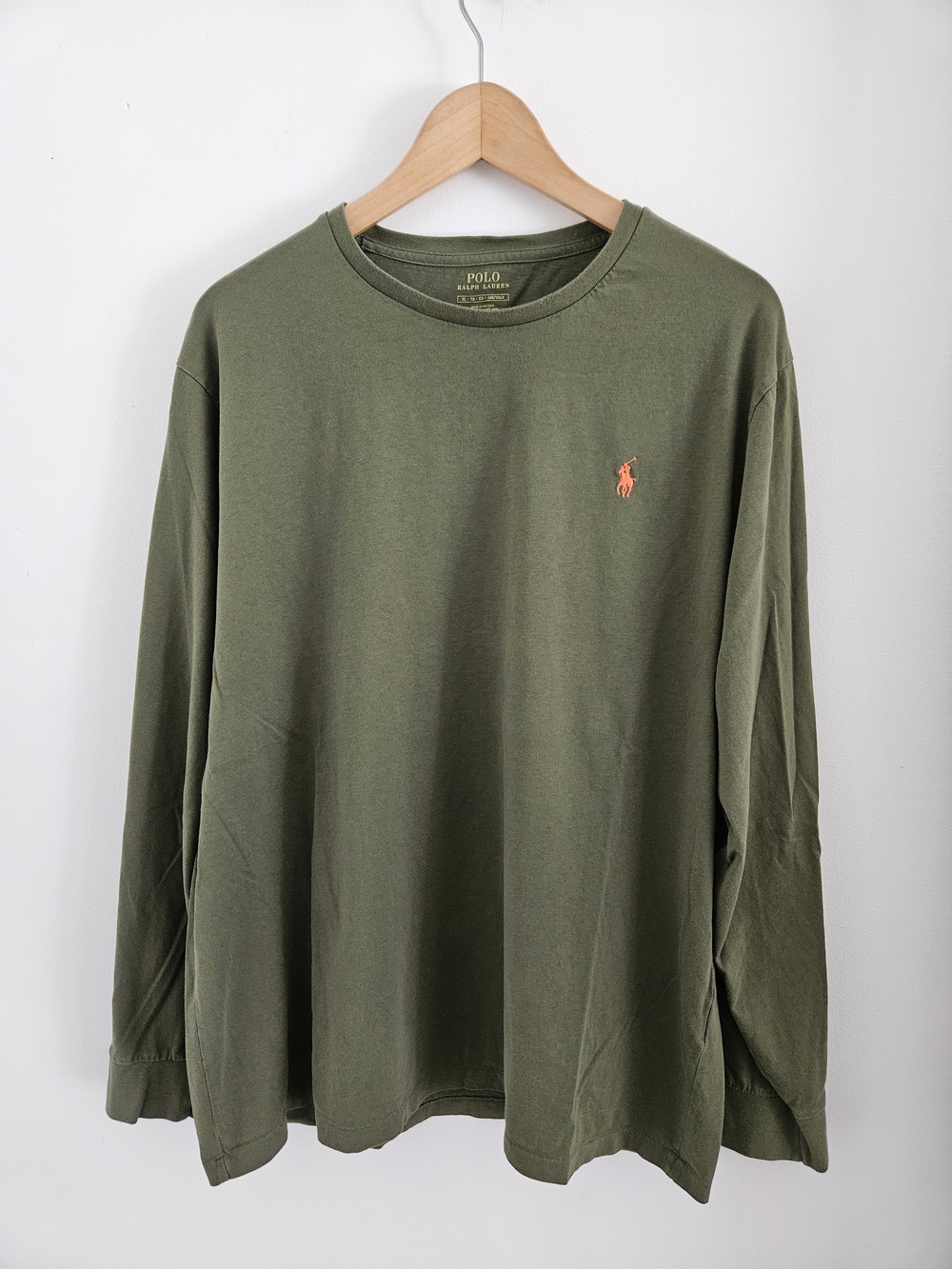 Polo Ralph Lauren Olive Long Sleeve Shirt Mens Extra Large